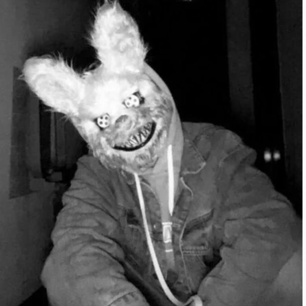 Creepy Halloween Scary Rabbit Mask~One Size - Picture 2 of 3